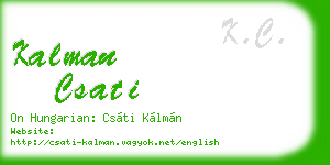 kalman csati business card